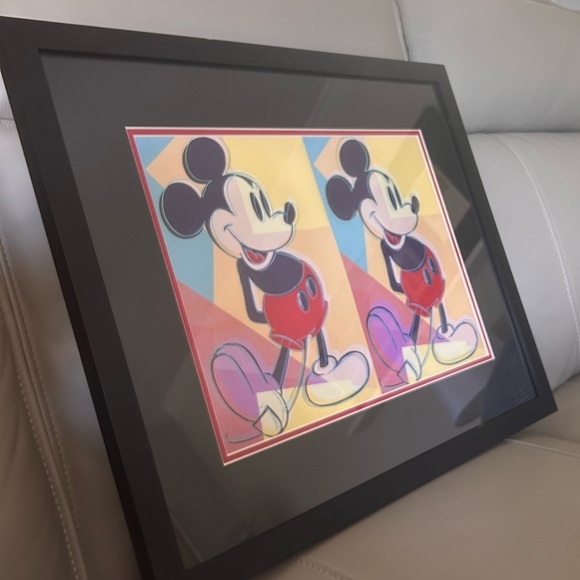 Vintage Andy Warhol Framed Mickey Mouse - Picture 2 of 4
